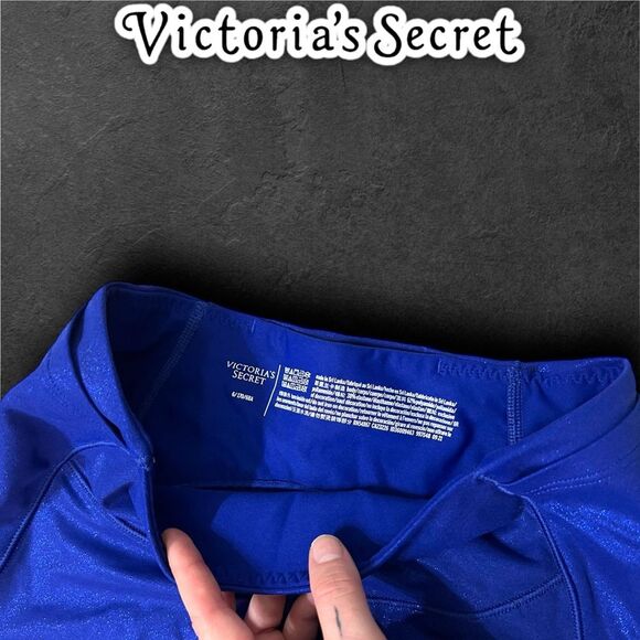 Preowned Victoria’s Secret VSX Royal Blue Sparkle Flow Sweat On Point Legging S - Picture 6 of 8
